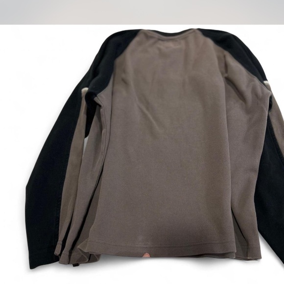 Point Zero | Vintage Long-sleeve Cotton Crewneck Shirt Black Gray Men's Small - Picture 7 of 7